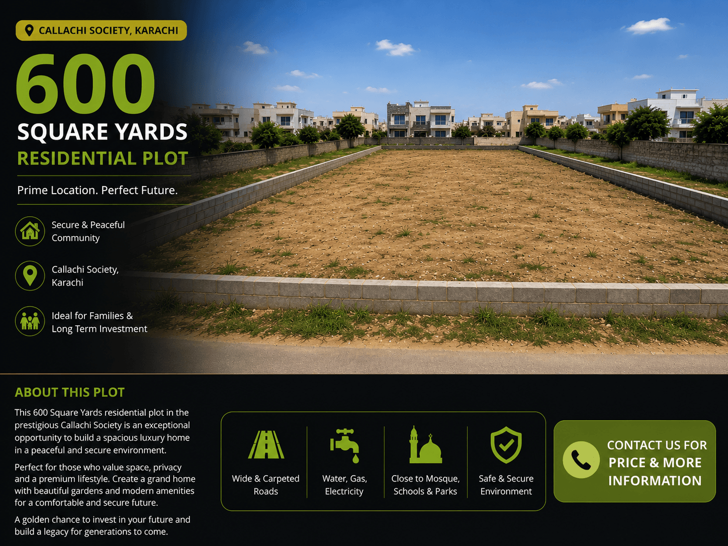 600 Square Yards Residential Plot